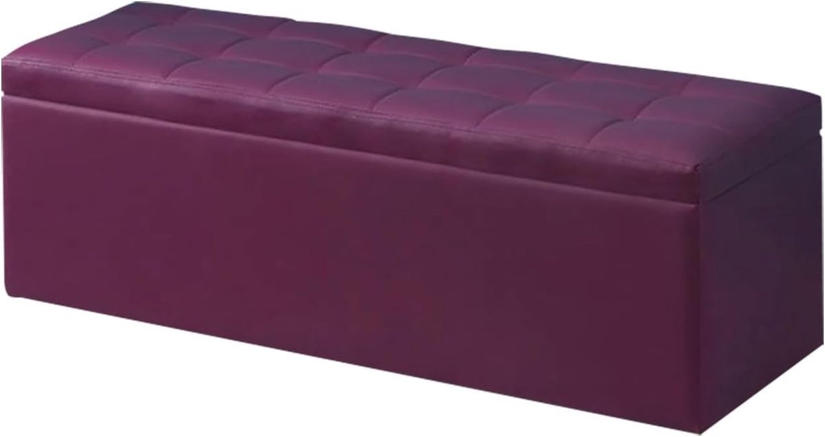 Opbergottomane - Zetel Poef - Extra Opbergruimte - Met Scharnier - 40cm - Paars
