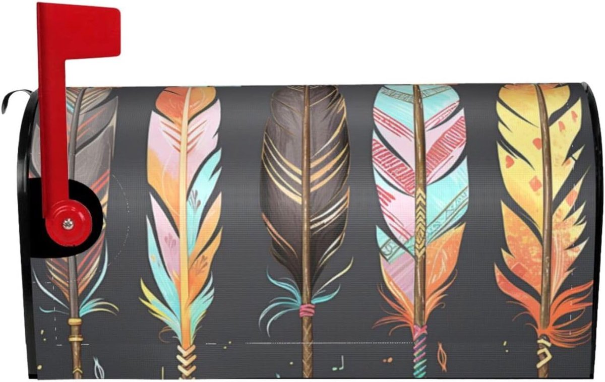 Brievenbus Cover - Decoratie Postbak - Buiten Versieren - Magnetische Bevestiging - 51 x 45 cm - Zwart