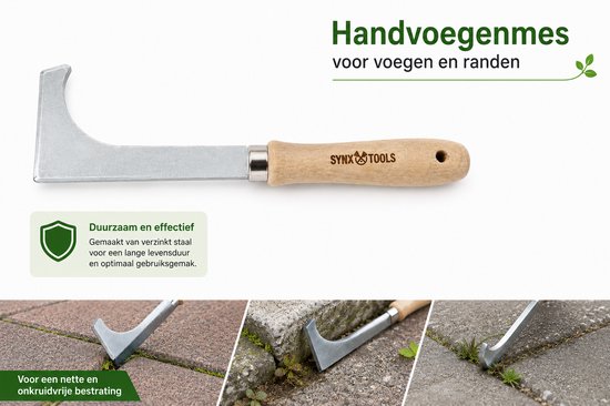 Synx Tools Handvoegenmes Onkruidkrabber - Voegenkrabber - onkruidborstel - onkruidmes - krabbers / schrapers - voegenkrabber van Synx Tools — afbeelding 4