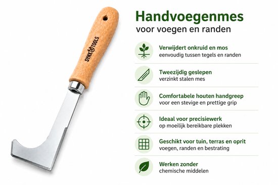 Synx Tools Handvoegenmes Onkruidkrabber - Voegenkrabber - onkruidborstel - onkruidmes - krabbers / schrapers - voegenkrabber van Synx Tools — afbeelding 2