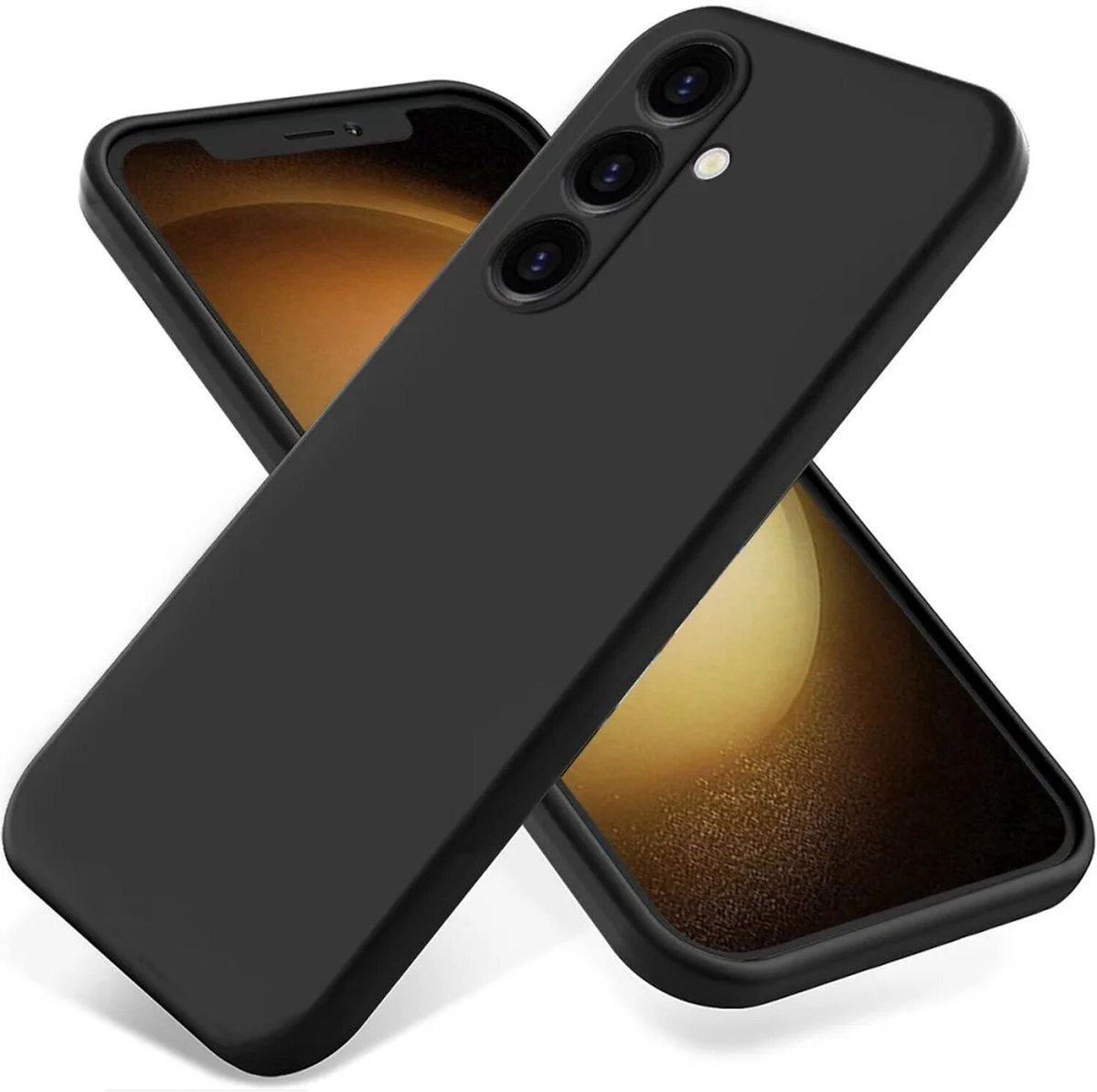 Hoesje Siliconen Back Cover Zwart Geschikt voor Samsung Galaxy A05s