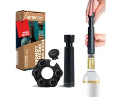 Airtender Wine Saver | Vacuümpomp | Vacuümpomp | 6x Vacuümstopper | GIFTBOX | Made in Holland