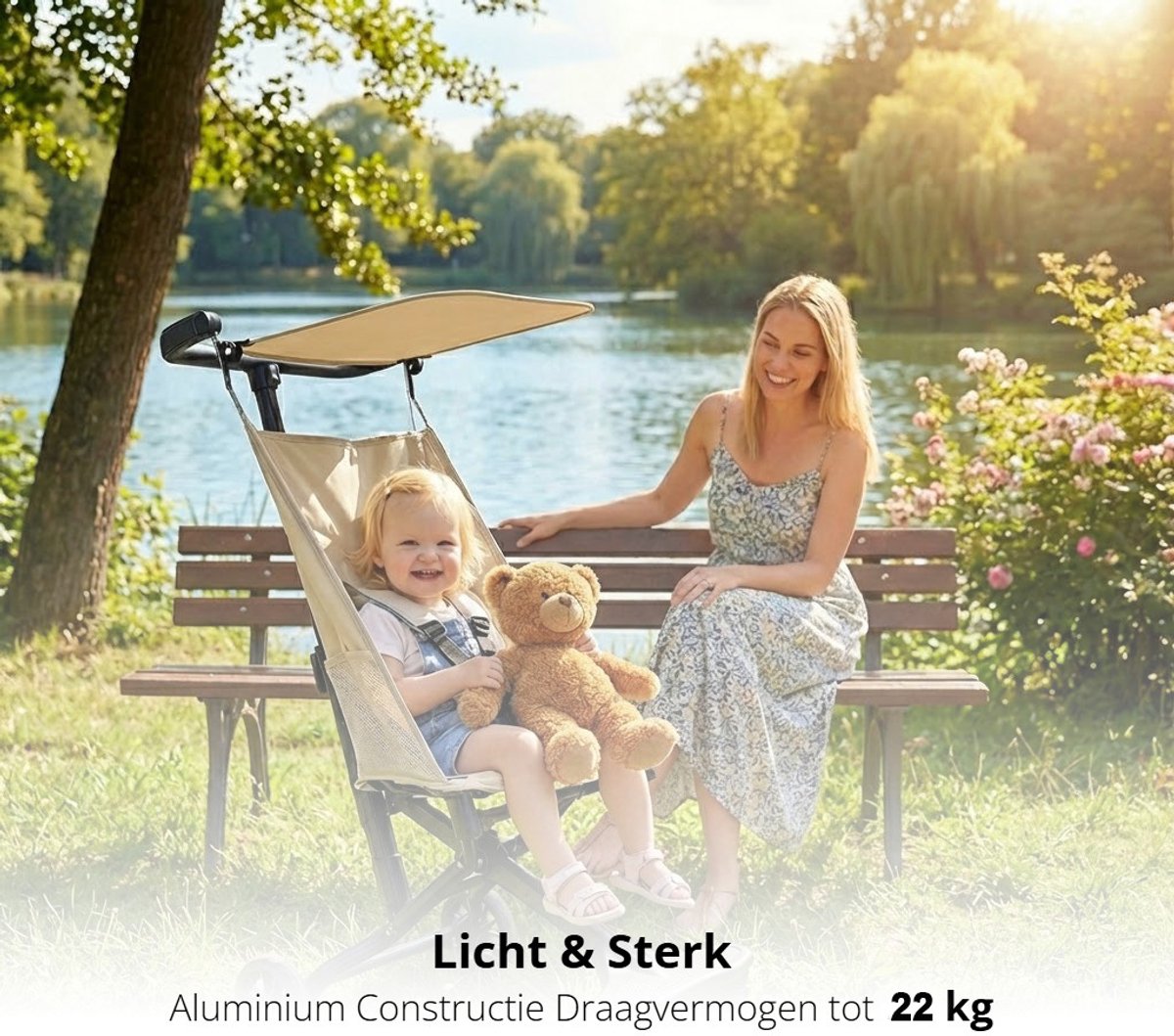 QGT Compacte Buggy - 2,8kg, één-hands opvouwbaar, tot 22kg thumbnail 3
