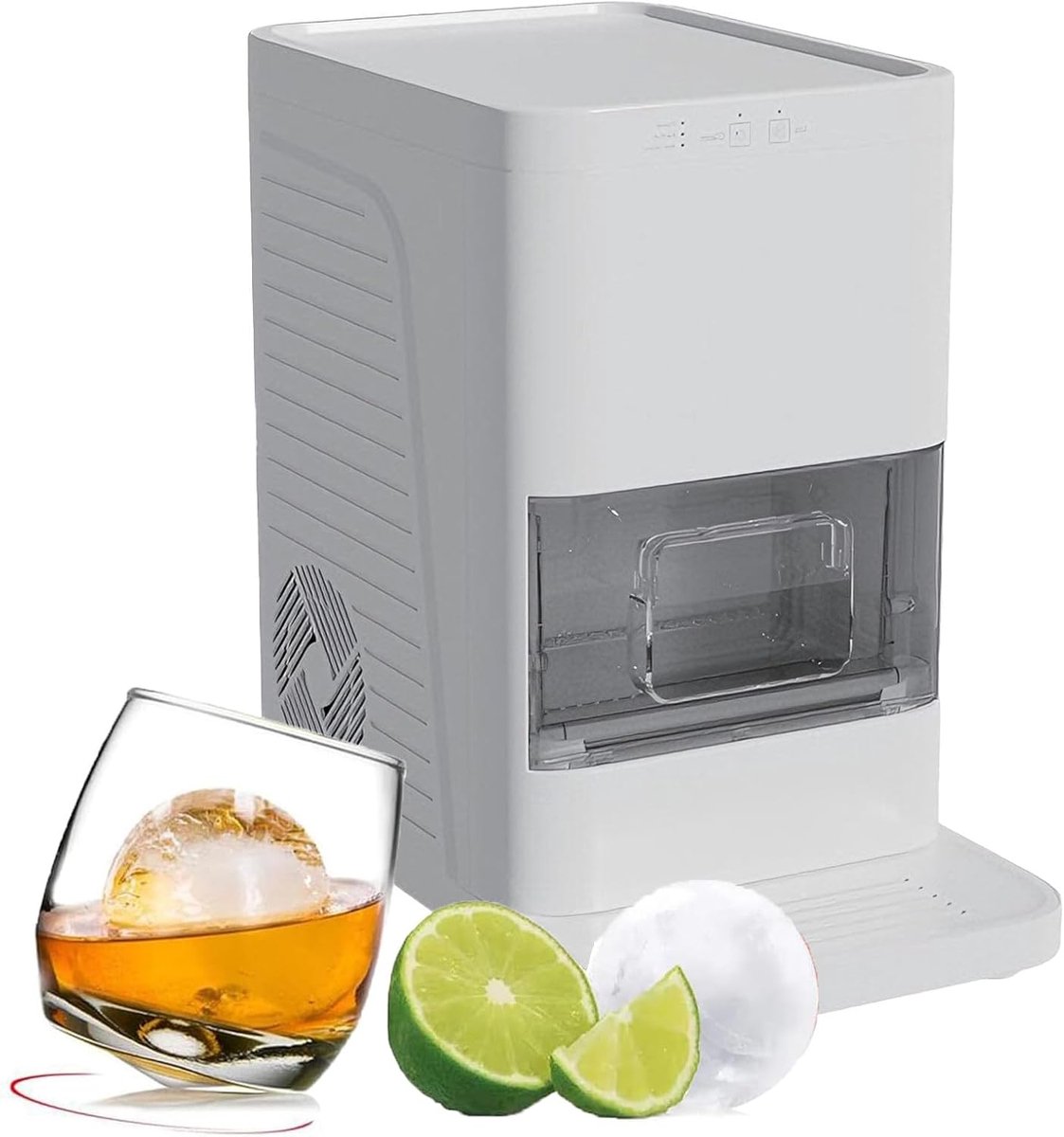 Ijsbollenmachine - Drankkoeler - Dranken Koelen - Kristalheldere ijsbollen - 2 bollen per keer - Wit