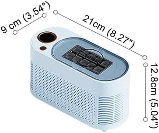 Draagbare Ijsmachine - Mini Ijsmaker - Drankjes Koelen - Snel Massief IJs - 21.6 x 9.4 x 12.7 cm - Zilver — afbeelding 2