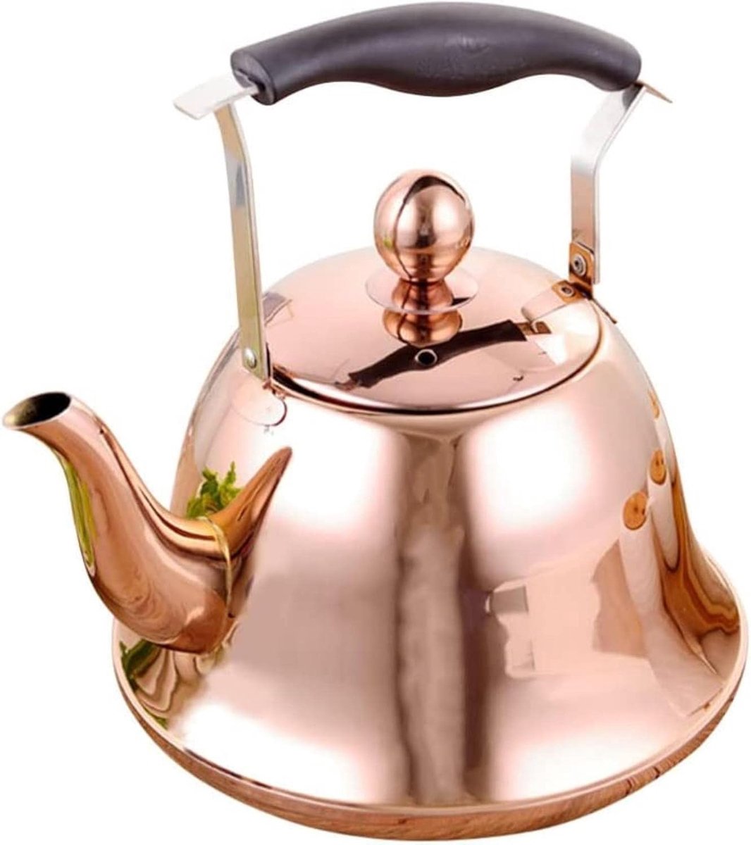 Roestvrijstalen Waterkoker - Theeketel Fluitketel - Water Koken - Met Fluitfunctie - 1.5 Liter - Roségoud
