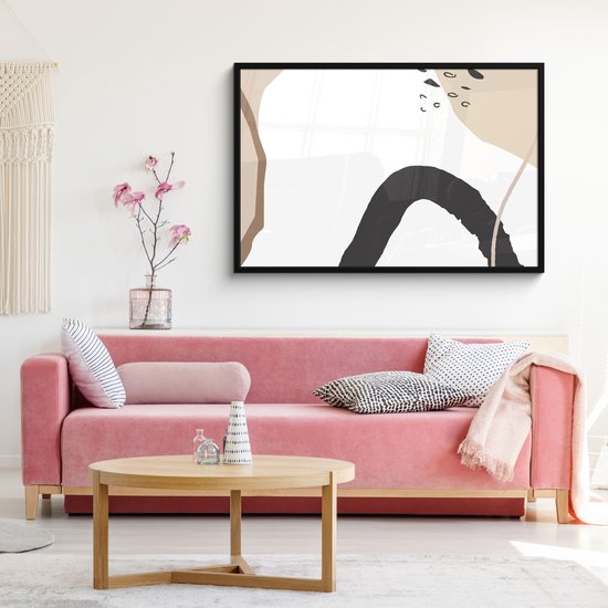 Cadre photo avec affiche - Été - Abstrait - Wit - 120x80 cm - Cadre pour affiche
