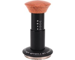 Koffie Tamper - Espresso Sabotage - Perfect Espresso - Veerbelast Gekalibreerd - 58 mm - Zilver Hout