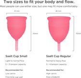 Saalt Menstruatiecup Small Roze - Herbruikbare Menstruatie Cup van Medisch Siliconen - Tot 12 Uur Bescherming - Duurzaam Alternatief voor Tampons en Maandverband