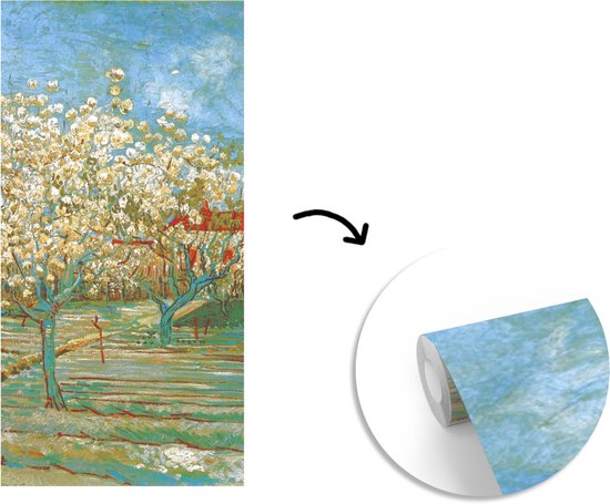 Behang - Fotobehang Boomgaard in bloei - Vincent van Gogh - Breedte 120 cm x hoogte 240 cm