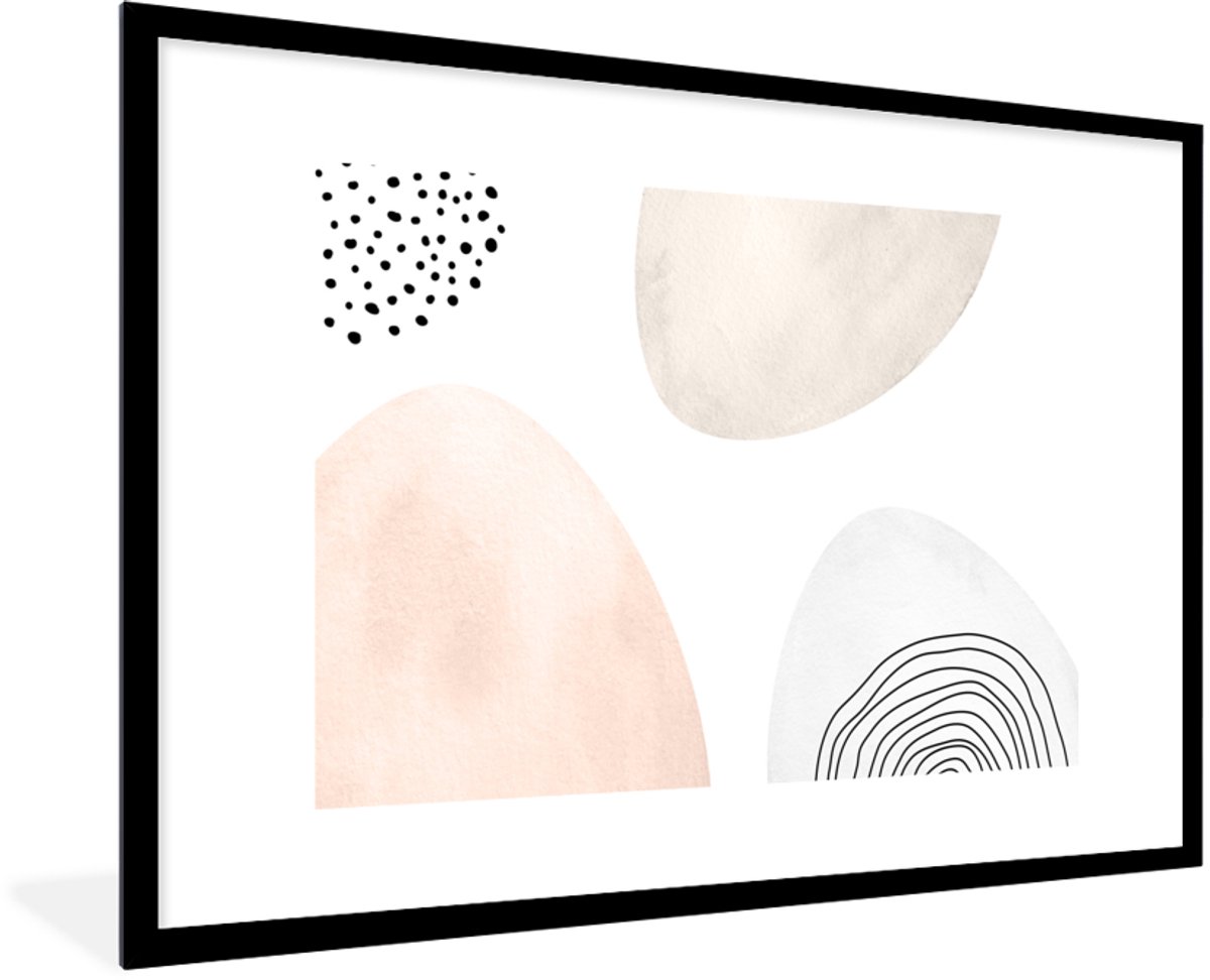 Poster in lijst - Fotolijst 120x80 cm - Posters - Paaseieren - Verf - Abstract - Posterlij