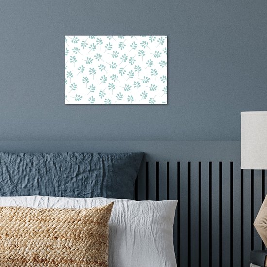 Poster Feuilles - Motif - Blauw - 30x20 cm