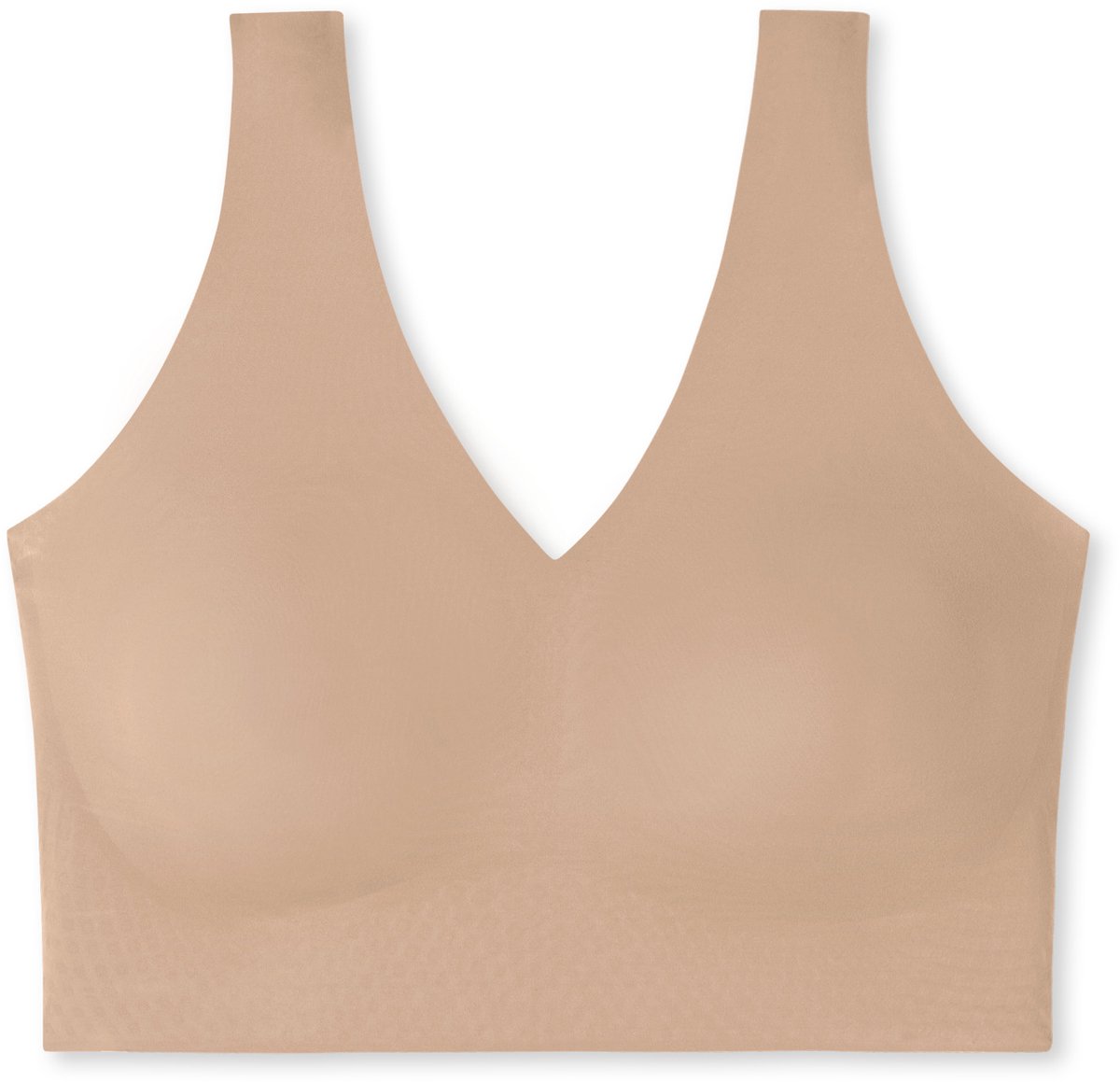 Schiesser Invisible Soft Bustier - uitneembare pads naadloos - Dames - Beha maple beige