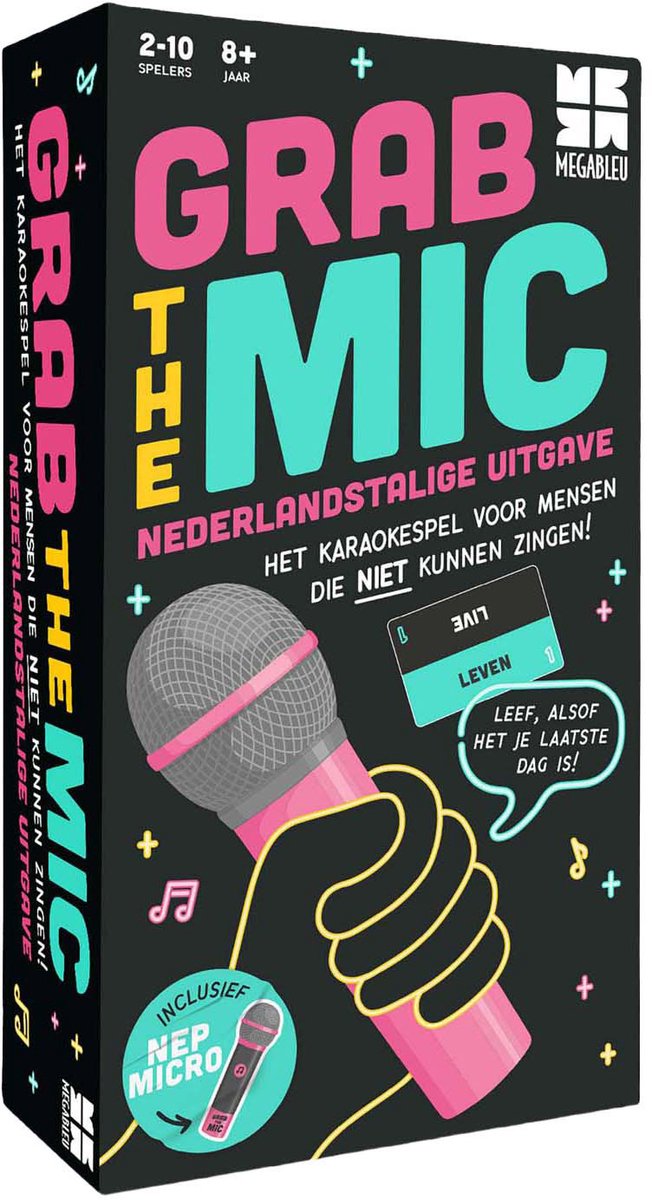 Megableu Grab The Mic - Karaoke Partyspel - Muziekspel voor 2-10 Spelers - Bekend van TikTok - Nederlandstalige versie — afbeelding 7