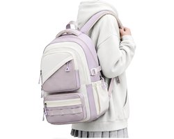 Waterdichte rugzak voor meisjes - Meisjes School Student Schooltas - rugzak dames - Lichtgewicht Schooltas - School Student Schooltas - Waterdicht - Schooltas - Rugtas - Rugzakken met grote capaciteit - Tieners - Schoolrugzak - Laptop Rugtas - Paars