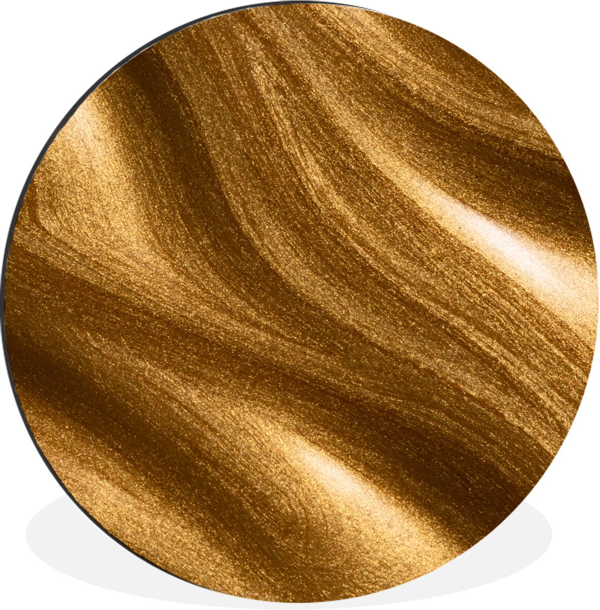 WallCircle - Wandcirkel - Muurcirkel - Gouden verf - Aluminium - Dibond - 60x60 cm - Binnen en Buiten