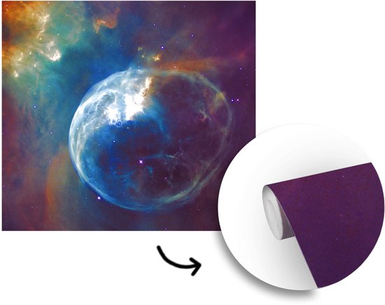 Papier peint - Papiers Papier peint photo Galaxy - Planète - Blauw - Largeur 240 cm x Hauteur 240 cm