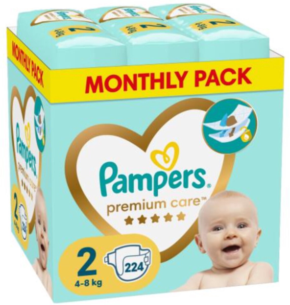 Pampers Premium Protection luiers maat 2 | 224 stuks