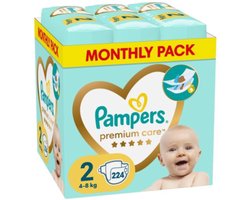 Pampers - Premium Protection - Maat 2 - Maandbox - 224 luiers - 4/8 KG
