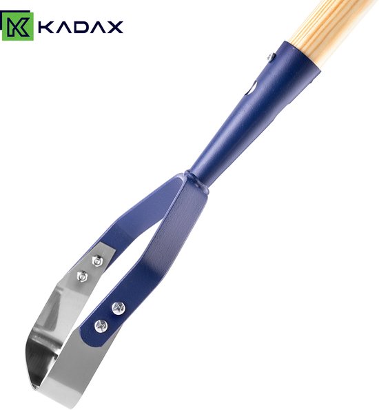 KADAX schommelhak met lange steel, 16 x 137 cm, tuinhak voor het efficiënt losmaken van de grond en het verwijderen van onkruid, onkruidhak van gehard staal, beugelhak — afbeelding 4