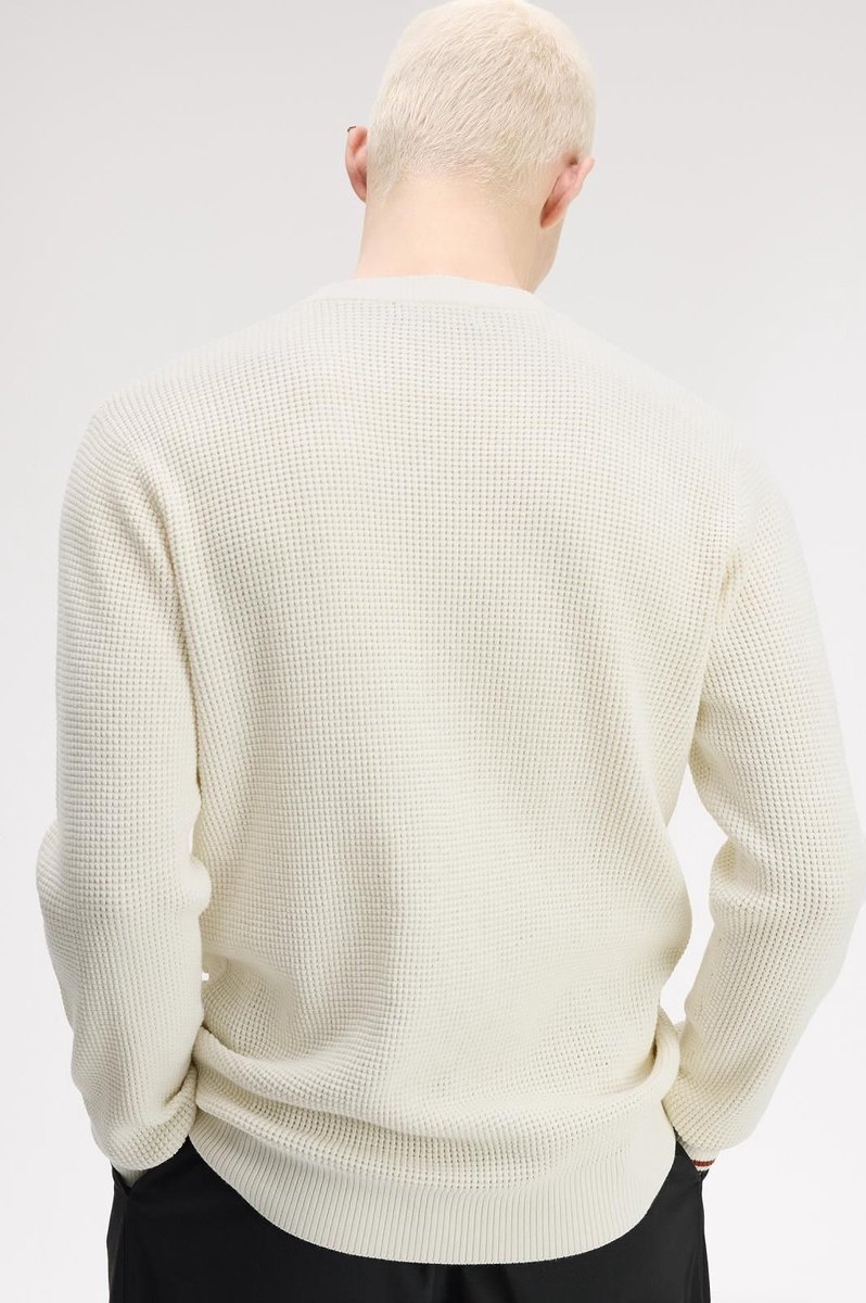 Fred Perry Waffle Stitch Jumper Ecru