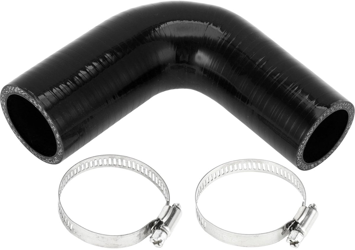 Dailygoods- Koelmiddelslang 90° - Siliconen Slang - Binnendiameter 35 mm - Lengte 102 mm - Temperatuurbestendig tot 300 °C - Meerlaags Weefsel - Siliconenslang