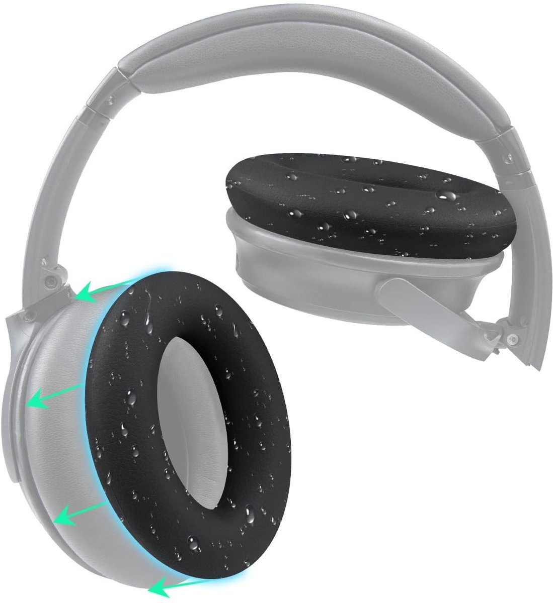 Dailygoods - Siliconen Oorkussens Beschermers voor Bose Hoofdtelefoons - Wasbaar