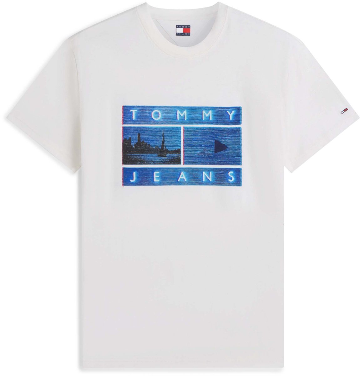 T-Shirt Tommy Jeans Tjm Reg Photo Flag S - Fashion Wear - Volwassen