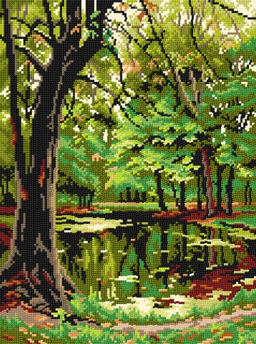 Voorbedrukt stramien - 3562 - After Peder Mork - Autumn - ORCHIDEA 30 x 40 (STRAMIEN ZONDER GARENS)