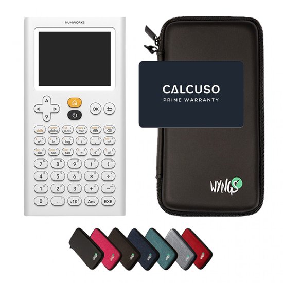 NumWorks incl. WYNGS Beschermhoes Zwart - Grafische Rekenmachine - Basis Pakket
