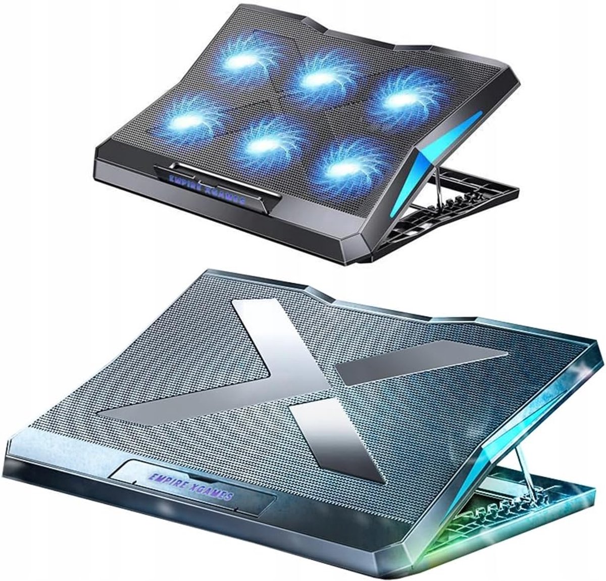 Laptop Koeler - Ventilator Stand - Gaming Prestaties - Zes Stille Ventilatoren - Tot 18 inch - Zwart