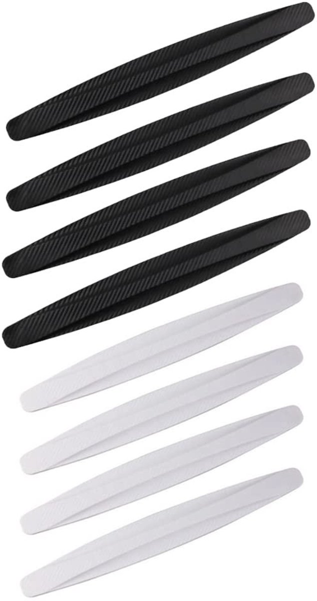 Dailygoods - MASO Hoekbeschermers voor autobumper, PVC zwart, wit, autobumperbeschermstrips, 41 x 4,5 cm, randbescherming voor autozijdeur, zwart