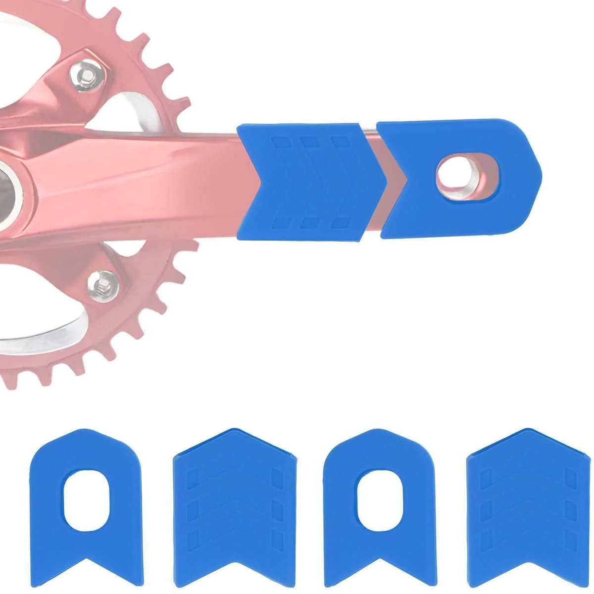 Dailygoods- Crankbescherming Slijtvast - Crank Manchetten - Fiets Crankstel Bescherming - Kunststof - 4 Stuks - Flexibel en Duurzaam - Crankhoes