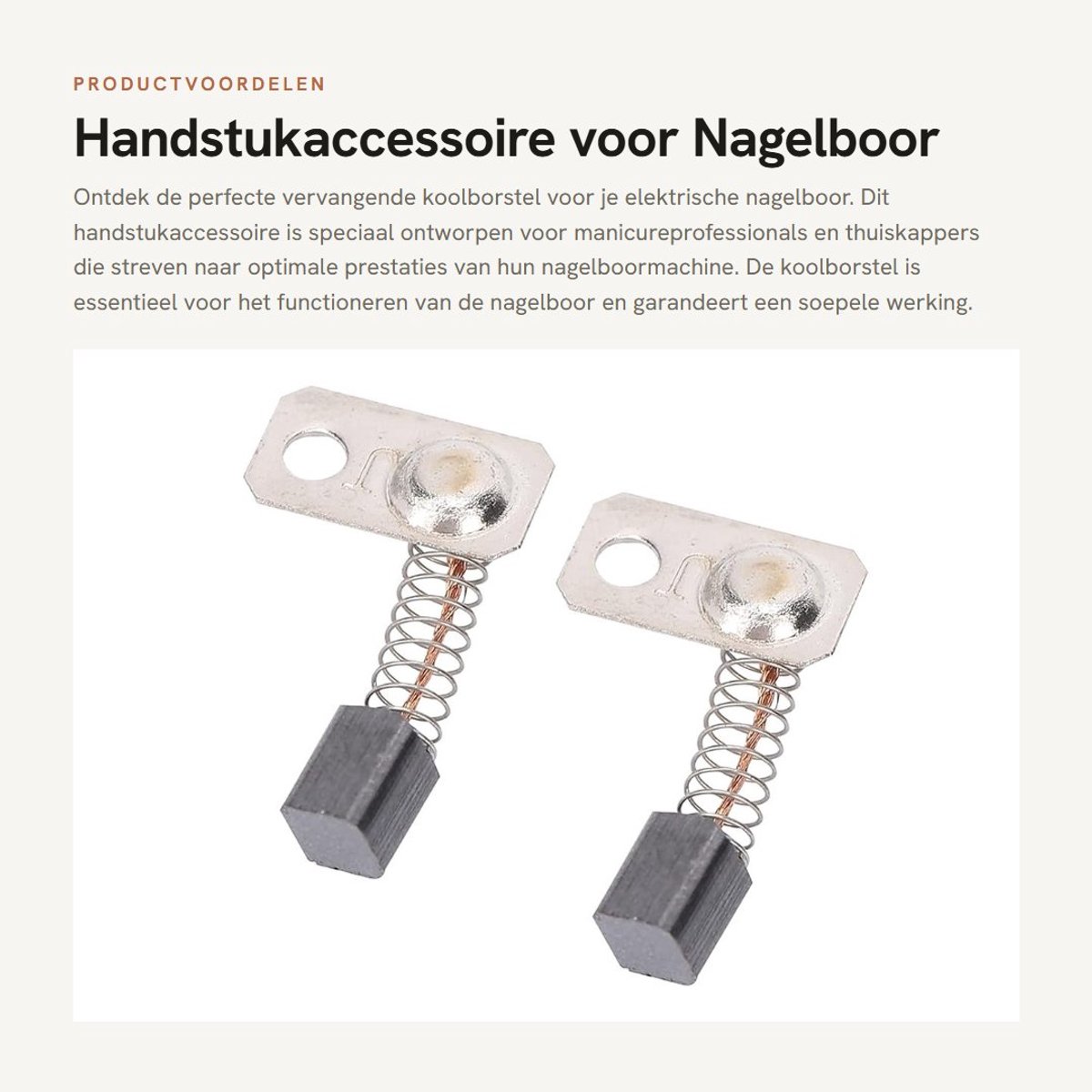 Dailygoods - Handstukaccessoire voor Nagelboor - Vervangende Koolborstel - Betrouwbare reparatie - Compact formaat - Voor elektrische nagelboor - Esse...