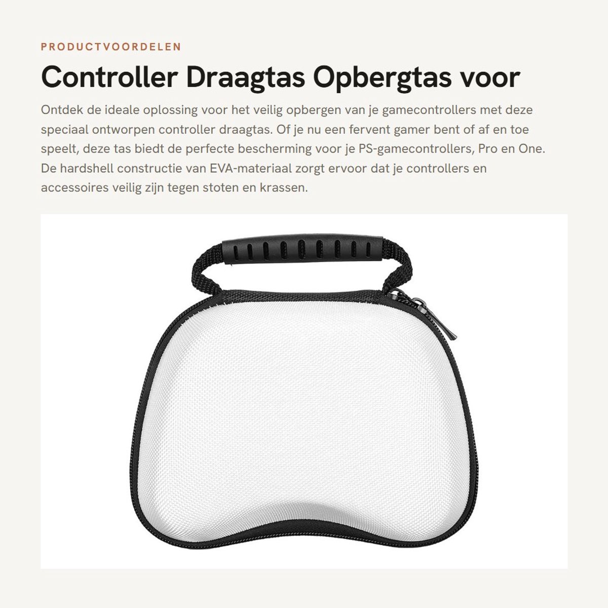 Dailygoods- Controller Draagtas Hardshell - Opbergtas voor Gamecontroller - Multifunctioneel Ontwerp - EVA Materiaal - Bescherming tegen Schade - Zacht Flanellen Binnenkant - Gamecontroller Tas