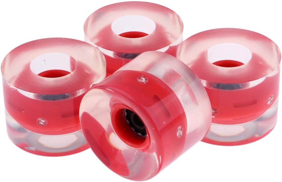 Skateboard Wielen Longboard Wielen Straat Rijden Oplichten in Duisternis 60mm 4 Stuks