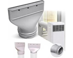 Platte Afvoerslang Adapter - Koppelstuk Mobiele Airco Afvoerslang - Voor Ø13-15cm Afvoerslang Airco Slang - Airco Afvoer Koppeling - Slangaansluiting - Afvoerset - Voor Airco, Droger en Auto Airconditioning