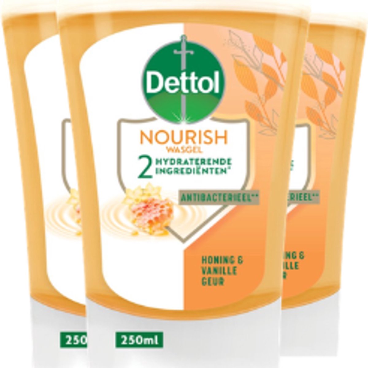 Bol.com Dettol No-Touch Refill Extra Care Honey & Sheabutter 250ML x 3 aanbieding