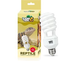 Terrarium Lamp - UVB Reptielenlamp - Gezonde Huid - UVB 10.0 Spectrum - 23 Watt - Transparant