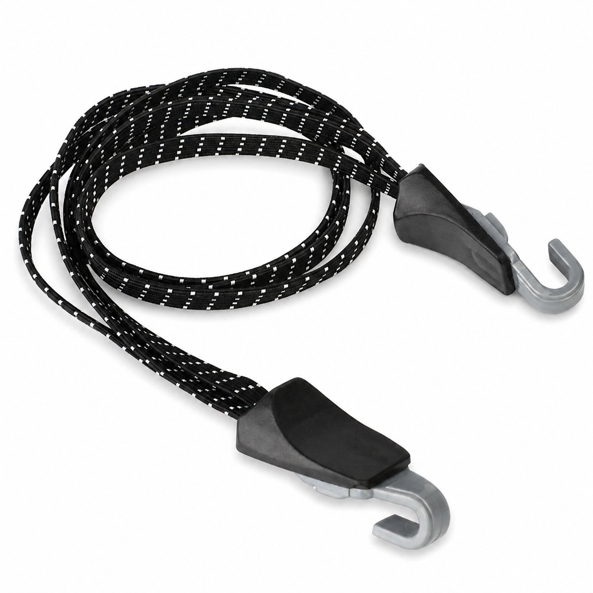 Snelbinder Fiets - Elastische Bagagebinder voor Bagagedrager - 2,5x Uittrekbaar - Sterke Fiets Bagageband - Universele Fietsaccessoire - Zwart