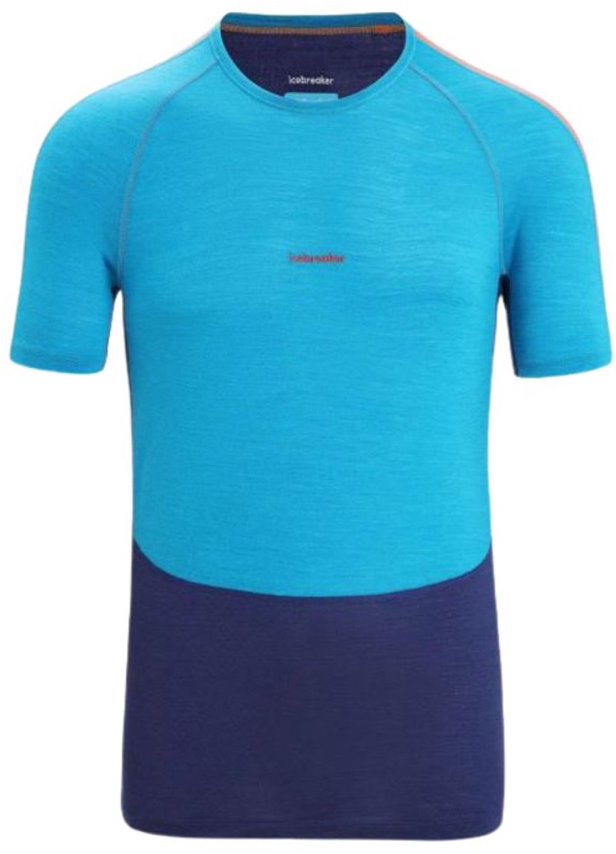 Icebreaker 125 ZoneKnit SS Crewe T-Shirt Heren – Merino Wol & TENCEL™ – Ademend Sneldrogend & Geurbestendig Outdoor Shirt Blauw