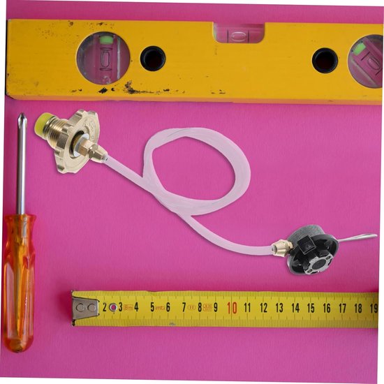 Gas Transfer Adapter - Cilinder Vul Adapter - Kamperen Buiten - Met Klep - 70 cm - Multicolor — afbeelding 4