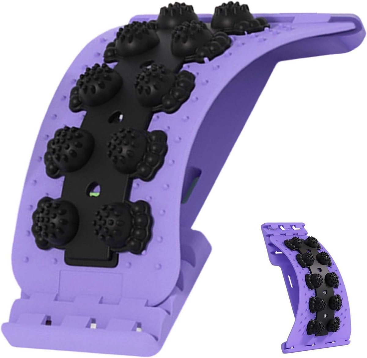Rugstretcher - Lendenmassageapparaat - Wervelkolom Uitlijning - Viertraps Verstelling - 37 cm - Zwart