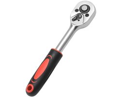 Dailygoods- Snelratelsleutel met snelontgrendeling - Momentsleutel - Autoreparatiegereedschap - 1/4 inch - Koolstofstaal - Hoge sterkte