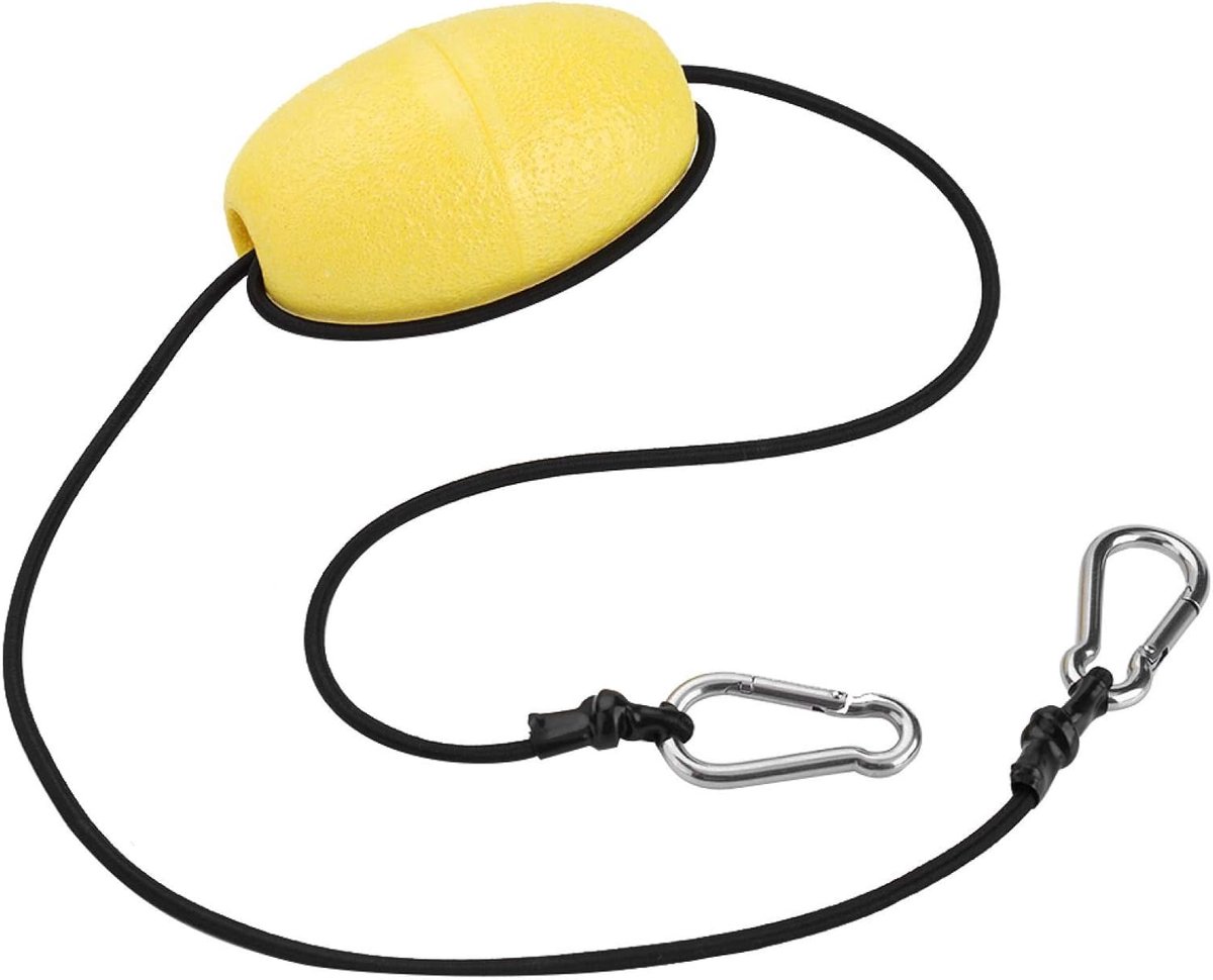 Anker Touw - Drijvend Lijn - Watersport Veiligheid - Met Drijfboei - 4mm Diameter - Geel Zwart
