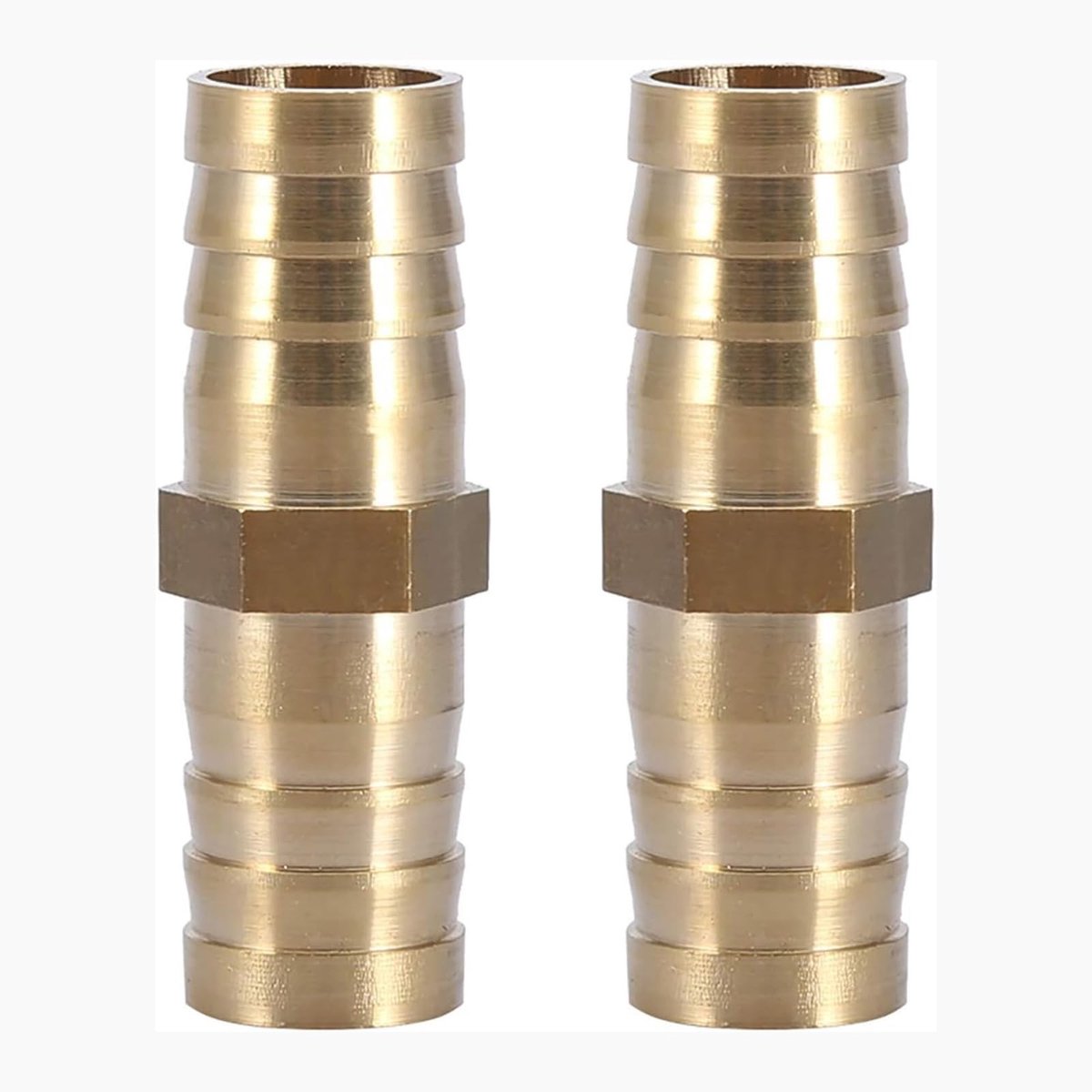Dailygoods- Slangconnector φ8mm - Messing - Metalen Slangfitting - Slang Joiner - 2 Stuks - Duurzaam en Precisie