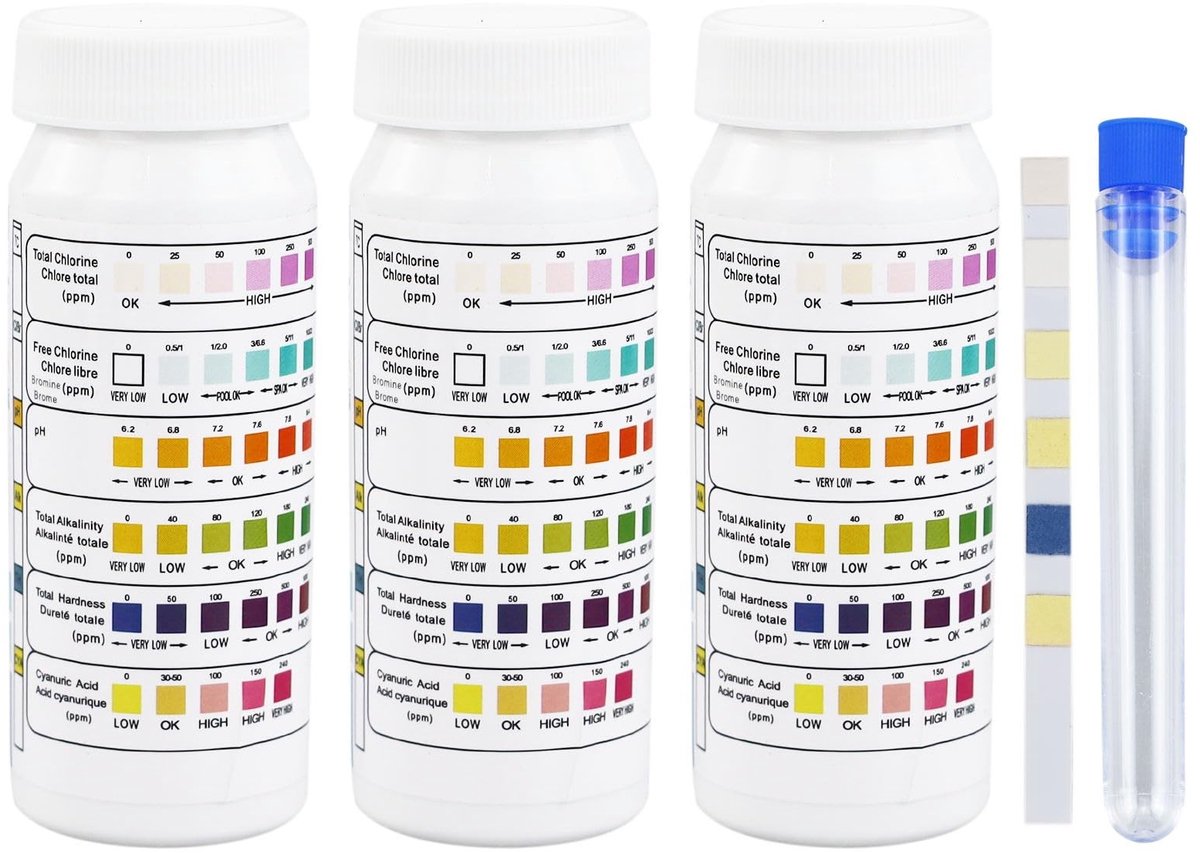 Dailygoods - 150 Stuks 6-in-1 pH-teststrips voor Zwembad en Spa - Watertestkit