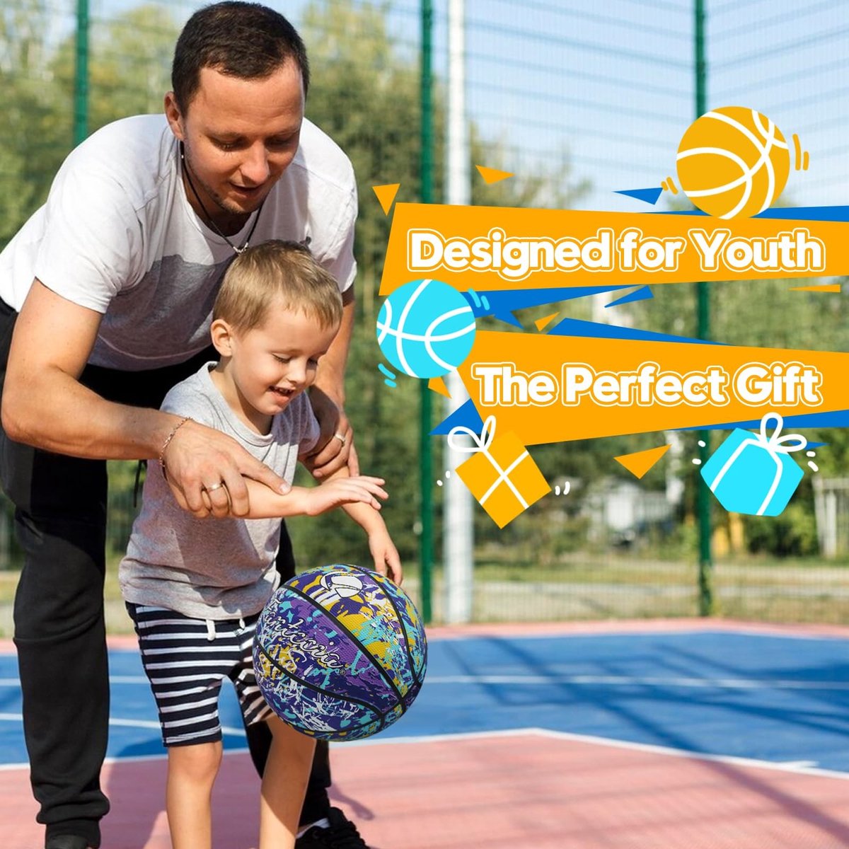 Dailygoods - Basketbal Maat 5 met Pomp - Street Training voor Beginners en Tieners