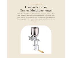 Dailygoods- Handmolen Handmatig - Graanmolen - Koffiemolen - Zadenmaler - Notenmolen - Tafelmontagebeugel