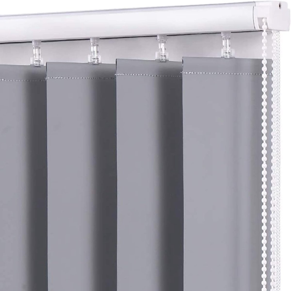 Verticale Jaloezieën Set - Verduisterende Lamellen - Raamdecoratie - Thermische Isolatie - 90mm Lamellen - Wit